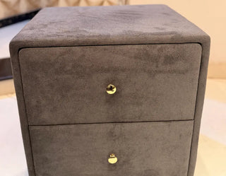 Modern Luxury Split-Design Velvet Bed with Attached Side Tables