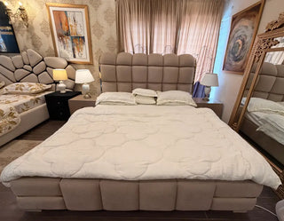 Luxury Boucle Upholstered Bed Set