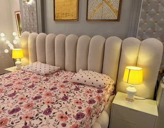 Luxury Complete Bedroom Set – Bed, Side Tables, Dressing, Mirrors, Chairs & Ottoman