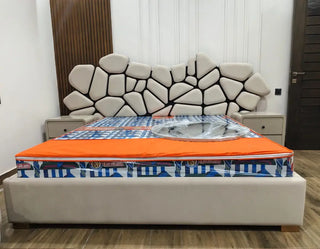 Modern Upholstered Bed Set with Side Tables & Dressing