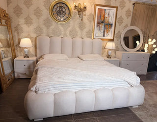 Luxury Bubble Bed Set with Side Tables & Mirror