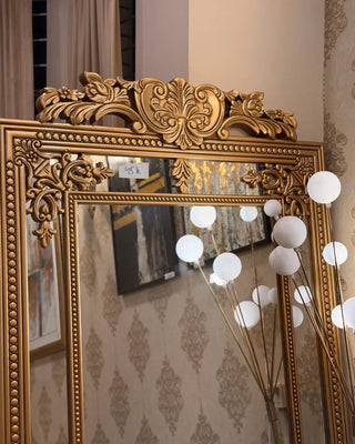 Royal Carved Gold-Finish Full-Length Floor Mirror