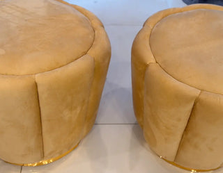 Modern Luxury Velvet Stool / Ottoman | Tufted Accent Pouffe