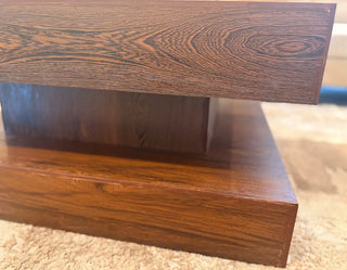 Modern Minimalist Wooden Coffee Table | Square Layered Center Table