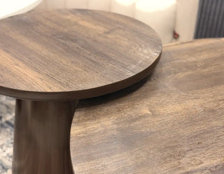 Modern Round Wooden Coffee Tables – Set of 2