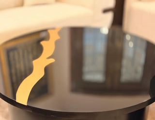 Modern Black & Gold Coffee Table Set | Luxury Centre Table