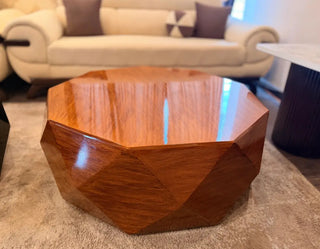 Modern Wooden Geometric Coffee Table
