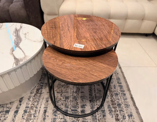 Modern Wooden Nesting Coffee Table Set (Pack of 2)