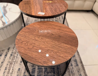Modern Wooden Nesting Coffee Table Set (Pack of 2)