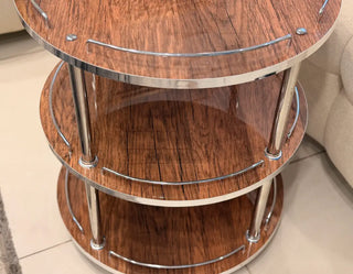 Modern 3-Tier Rolling Bar Cart & Tea Trolley
