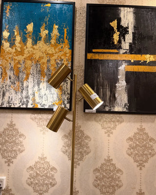 Modern Multi-Head Gold Finish Floor Lamp