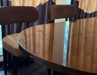 Luxury Oval Dining Table Set with Textured Bouclé-Upholstered Chairs | Modern Dining Room Collection