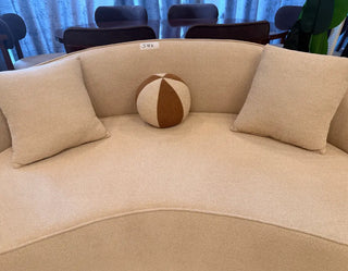 Modern Curved 3-Seater Boucle Sofa