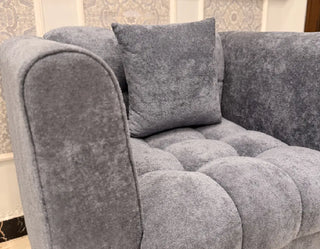 Modern Tufted Velvet 3-2-1 Seater Sofa Set (Steel Blue)