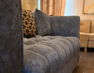Modern Tufted Velvet 3-2-1 Seater Sofa Set (Steel Blue)