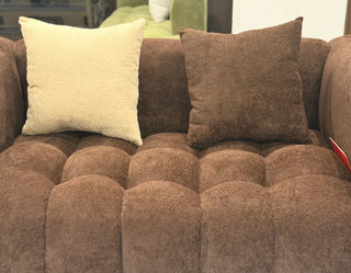 Modern Brown Boucle 321-Seater Sofa