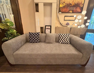 Luxury 3-2-1 Jute Boucle Sofa Set