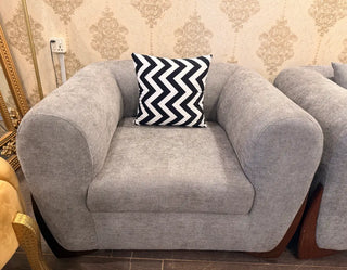 Luxury 3-2-1 Jute Boucle Sofa Set