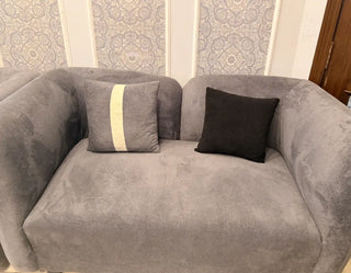 Modern 3+2+1 Seater Luxury Sofa Set | Textured Grey Living Room Seating