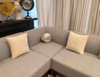 Boucle Fabric L-Shape Sofa Set