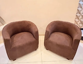 Modern Luxury Velvet Accent Chairs - Pair of 2 | Cozy Living Room & Office Lounge Chairs