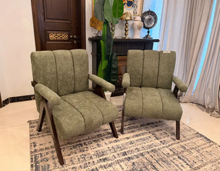 Sage Green Fabric Accent Chair