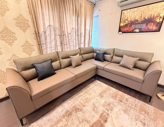 Modern Leather L-Shape Corner Sofa