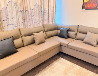 Modern Leather L-Shape Corner Sofa