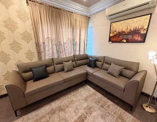 Modern Leather L-Shape Corner Sofa