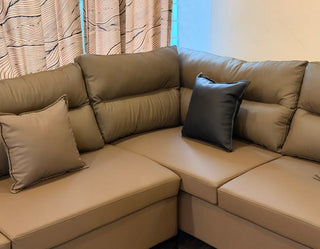 Modern Leather L-Shape Corner Sofa