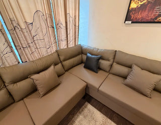 Modern Leather L-Shape Corner Sofa