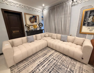 Luxury Bubble Boucle L-Shape Sofa Set – Modern Living Room Furniture