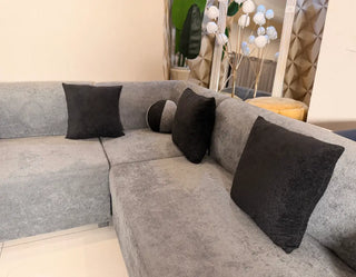 Modern 7-Seater Adjustable Armrest Boucle L-Shape Sofa