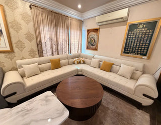 Boucle Fabric 7 Seater Sectional Sofa