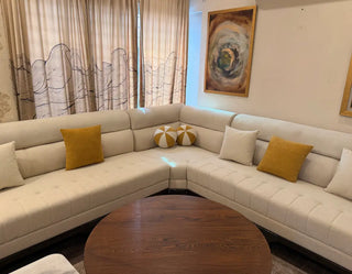 Boucle Fabric 7 Seater Sectional Sofa