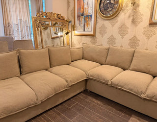 Boucle L-Shaped Cloud Corner Sofa – Premium Comfort & Modern Design