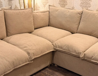 Boucle L-Shaped Cloud Corner Sofa – Premium Comfort & Modern Design