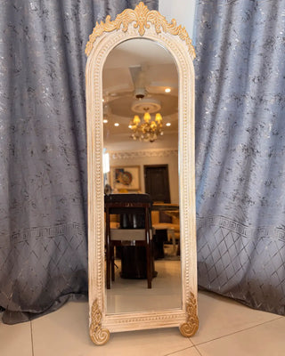 Arched Carved Full Length Mirror