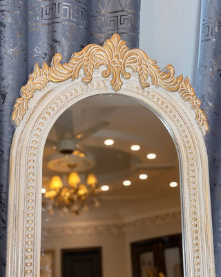 Arched Carved Full Length Mirror