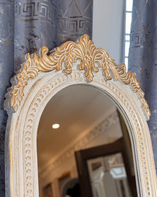 Arched Carved Full Length Mirror