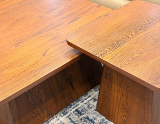 Modern Wooden Nested Center & Side Table Set with Rich Grain Finish