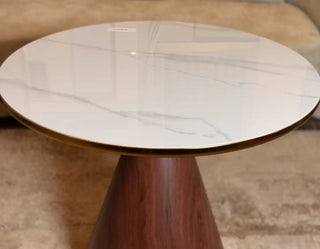 Round Marble Top Accent Table