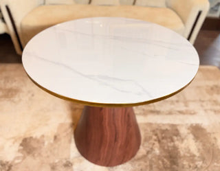 Round Marble Top Accent Table