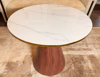 Round Marble Top Accent Table