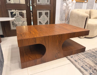 Modern Wooden Coffee Table with Storage – Brown