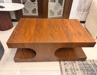 Modern Wooden Coffee Table with Storage – Brown