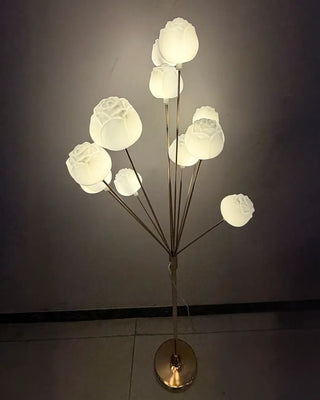 Modern Rose Floral LED Floor Lamp | Standing Light for Living Room Decor