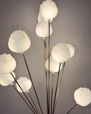 Modern Rose Floral LED Floor Lamp | Standing Light for Living Room Decor
