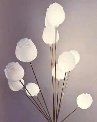 Modern Rose Floral LED Floor Lamp | Standing Light for Living Room Decor