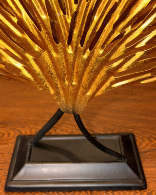 Golden Gingko Leaf Table Decor Sculpture